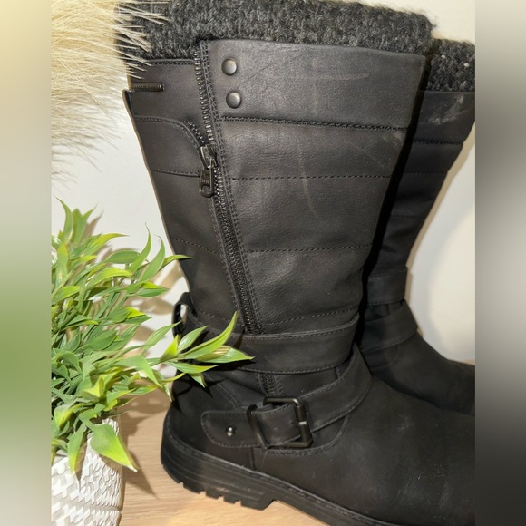 YELLOW SHOES black winter boots - Picture 2 of 6